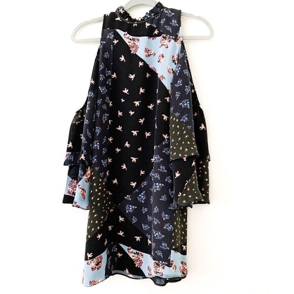 Parker Anastasia PatchworkCold-Shoulder Dress - Picture 7 of 7